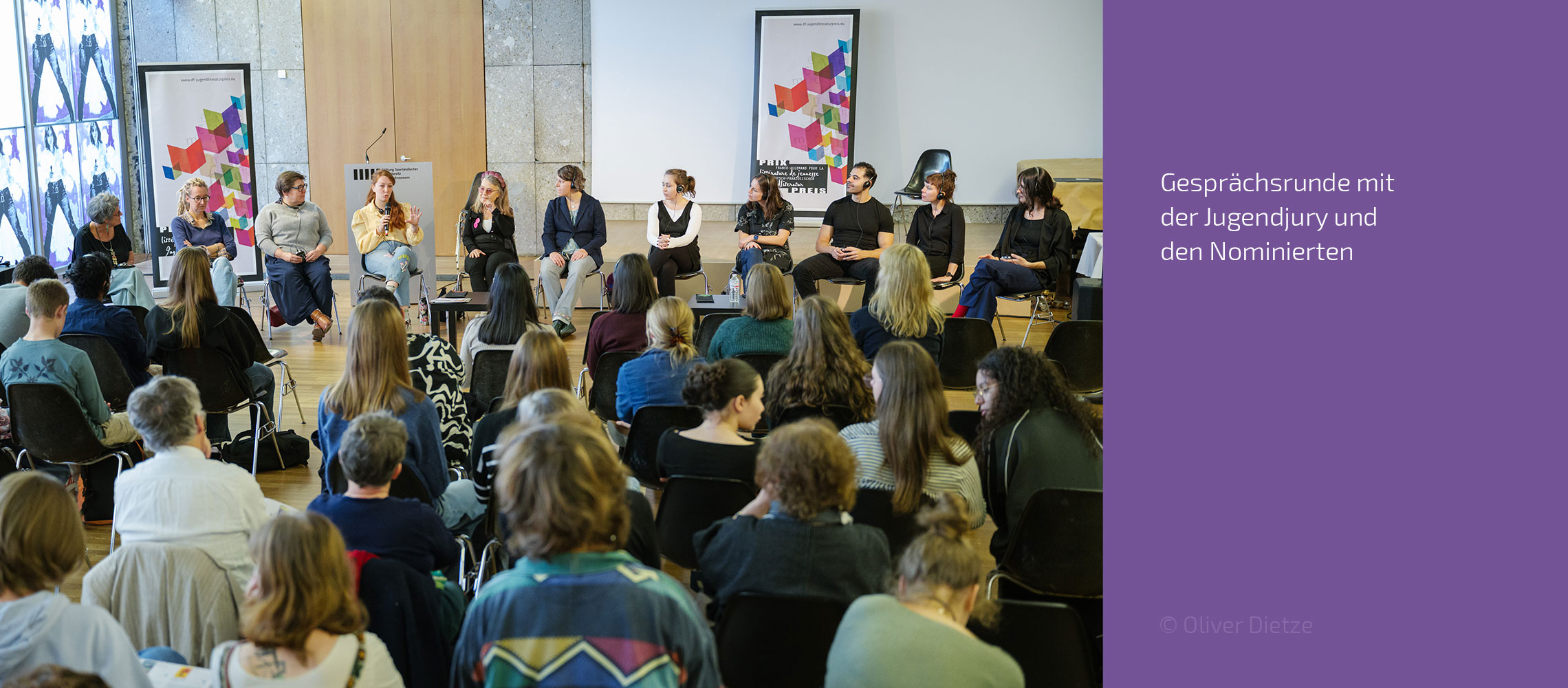 Gesprächsrunde mit der Jugendjury und die Nominierte