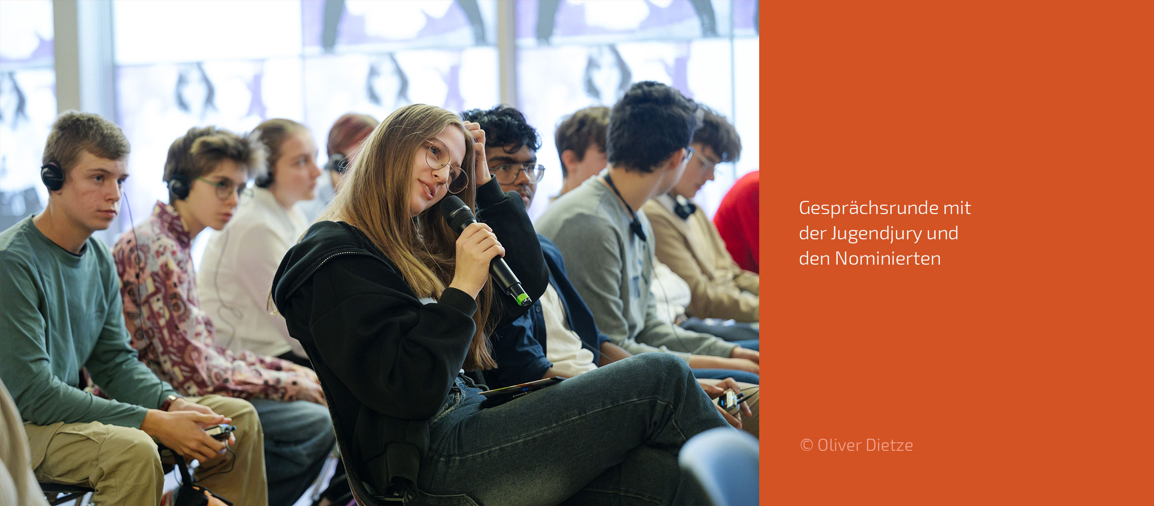 Gesprächsrunde mit der Jugendjury und die Nominierte